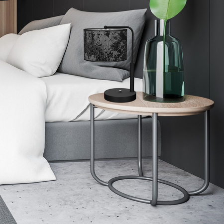 Lampka Biurkowa Stołowa LED SATINO Srebrna 1xE27 Milagro