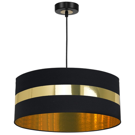 Lampa wisząca PALMIRA 1xE27 60W Matowy Klosz Złote Elementy MLP6318 Milagro Metal + Tkanina
