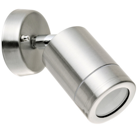 Kinkiet Ogrodowy Lampa Elewacyjna LED GU10 OLIMP Ruchoma Srebrna - GOLDLUX (Polux)