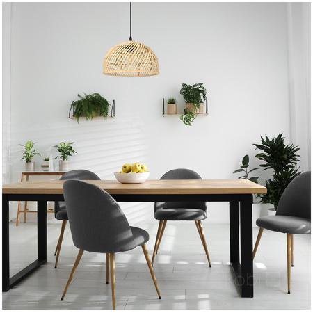 Lampa Wisząca Dekoracyjna Zwis Bambusowa E27 Riga Kobi