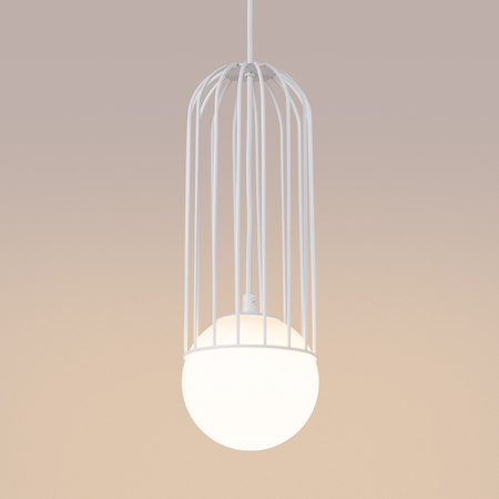 Lampa Sufitowa Wisząca Zwis G9 Nieregularna Biała Nowoczesna Brina Sollux