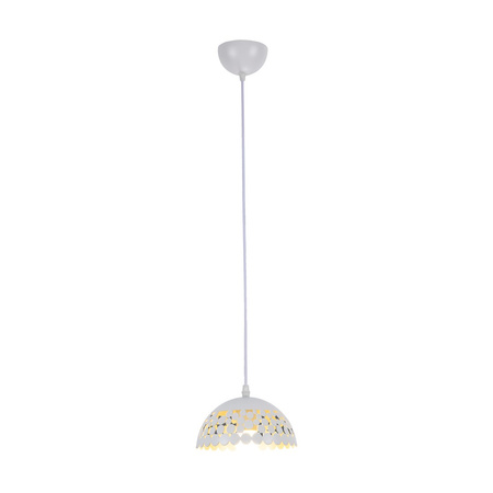 Lampa wisząca LISA 1xE27 18 cm Biała Elegancka ML6138 Milagro Metal