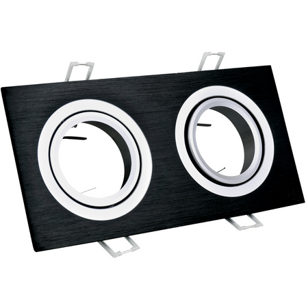 Oprawa sufitowa PODWÓJNA SOUTH OPAL GOLDLUX (Polux) CZARNY GU10