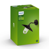 Kinkiet Ogrodowy Lampa Elewacyjna Zewnętrzna E27 IP44 Czarna Hammock Philips