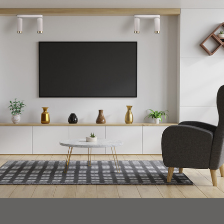 Oprawa Ścienno-Sufitowa Reflektor Punktowy 2x GU10 Biała Złota FADO Sanico Goldlux