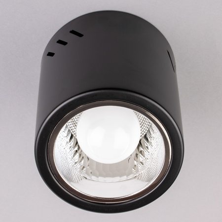 Oprawa Sufitowa Natynkowa Stała Okrągła APUS 13 Spot TUBA Czarna E27