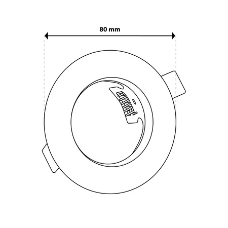 Oprawa HALOGENOWA Podtynkowa Stała Okrągła ARDALI Grafit Blacha MR16 GU10 LUMILED
