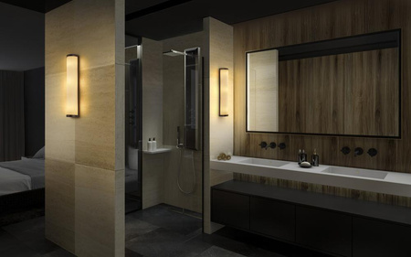 Kinkiet Ścienny Łazienkowy Lampa Oprawa E14 Czarny IP44 Bathroom Osram