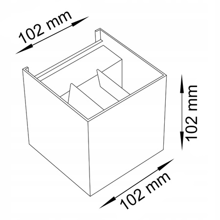Kinkiet Ogrodowy LED Lampa Elewacyjna Zewnętrzna 2x3W 4000K Regulowana góra dół Czarna