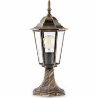 Lampa Ogrodowa Stojąca LIGURIA-LT 1xE27 Niska 42cm Patyna - GOLDLUX (Polux)