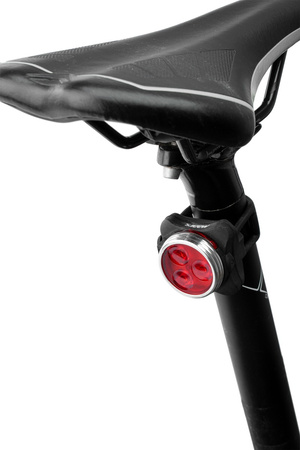 Latarka lampka rowerowa TYŁ MS B301 3x LED 4 tryby świecenia