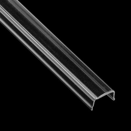 Profil Aluminiowy Anodowany do LED KM24 Srebrny Natynkowy 1m + Przesłona przezroczysta + Zaślepki