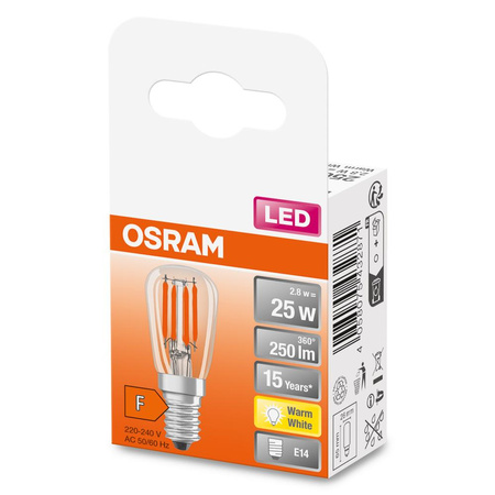 Żarówka LED T26 Tubularna E14 2.8W = 25W 250lm 2700K Ciepła 300° SPECIAL Osram