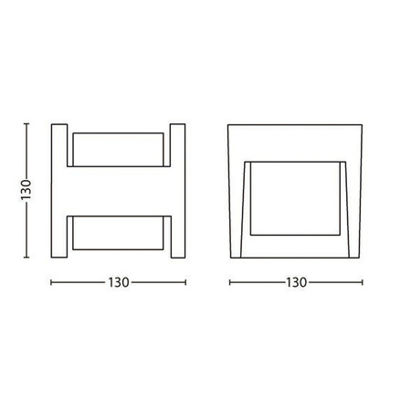 Lampa Ogrodowa LED Kinkiet Elewacyjny ARBOUR 3,8W 2700K Ciepła IP44 Góra-Dół Antracyt PHILIPS