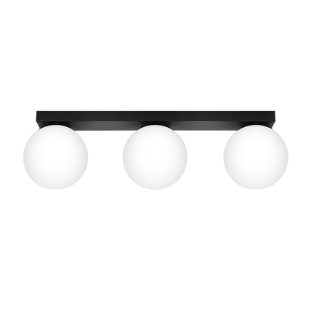 Lampa Sufitowa Listwa Oświetleniowa 3x G9 Kula Czarna Nowoczesna Yoli Sollux