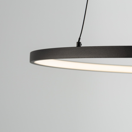 Lampa Sufitowa Wisząca LED 21W 660lm 3000K Ciepła Czarna Nowoczesna CIRCOLO LED M 10812 Nowodvorski