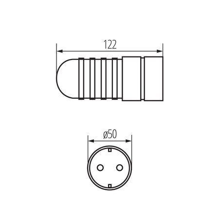 Gniazdo Końcówka do Przewodu Wtyczka IP44 Czarne GRIP Kanlux