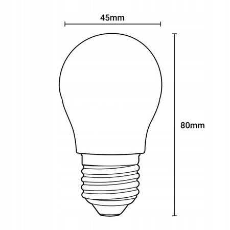Żarówka LED E27 Kulka P45 7W = 60W 806lm 3000K Ciepła 360° FILAMENT LUMILED