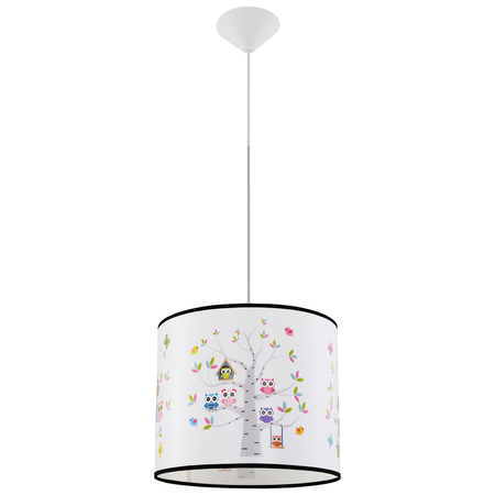 Lampa Sufitowa Wisząca Zwis E27 Żyrandol Owalna Wielokolorowa Nowoczesna Sowy Sollux