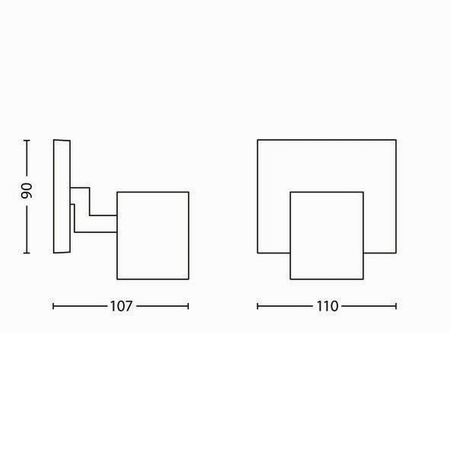 Lampa Ścienna Kinkiet Reflektor GU10 Aluminium Runner Philips