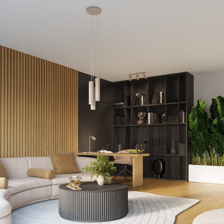 Lampa Sufitowa Plafon 4x GU10 Aluminiowa Taupe Karbon Deep Space SL.1769 Sollux