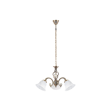 Lampa Sufitowa Wisząca Żyrandol 3x E14 Brązowy Klasyczny Beckworth 7133 Rabalux