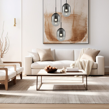 Lampa Wisząca Sufitowa ALIAS Czarna 3xE14 koło Milagro