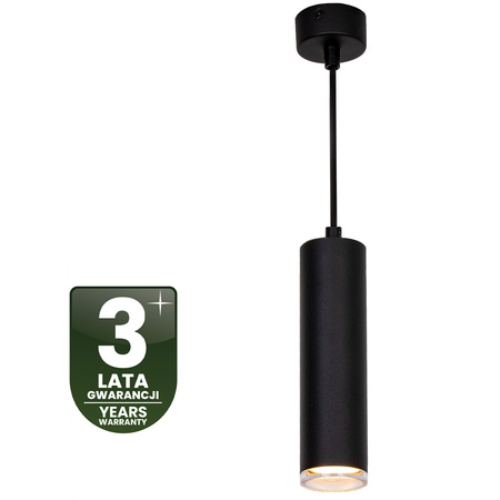Lampa Wisząca Sufitowa LED GU10 Żyrandol Reflektor Tuba Zwis IP44 ADERO Czarny LUMILED