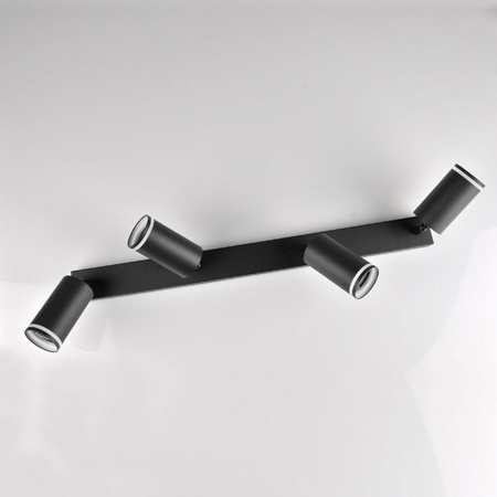 Lampa Listwa Oprawa Sufitowo-Ścienna LED PARIS 4 x GU10 Czarny GOLDLUX (Polux)