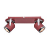 Lampa Sufitowa Oprawa Halogenowa Punktowa Reflektor Spot 2x GU10 Czerwony Nowoczesny April 5038 Rabalux