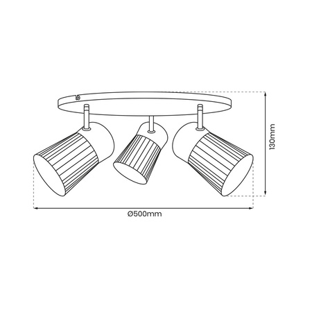 Lampa Sufitowa BEST Złota 3xE14 Okrągła Milagro