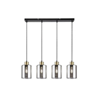 Lampa Wisząca Sufitowa E27 Czarny Matowy Vintage Perez Rabalux