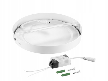 Panel LED Oprawa Sufitowa 12W 960lm 2700K Ciepły Natynkowy Okrągły Biały Proma Masterled