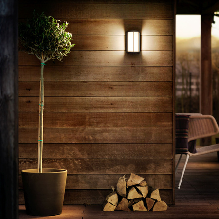 Kinkiet Ogrodowy Lampa Elewacyjna Zewnętrzna LED 4.3W 800lm 2700K IP44 Antracyt Reese Ultra Efficient Philips