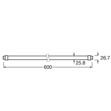 Świetlówka LED G13 T8 6.8W = 18W 1100lm 4000K Neutralna z Czujnikiem Ruchu 190° 60cm TUBE Osram