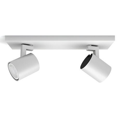 Lampa sufitowa Reflektor LED Spot Runner Biały 2x 4.2W CCT PHILIPS HUE Bluetooth Zigbee + Przełącznik Dimmer Switch