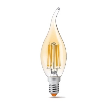 Żarówka LED E14 BA 35 6W = 52W 680lm 2200K Ciepła Amber Filament 360° VIDEX