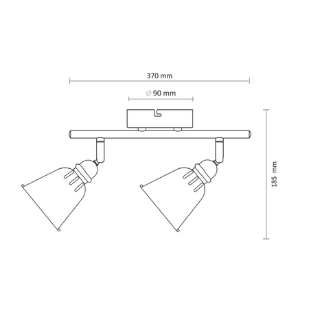 KINKIET FIONA oprawa ścienna 2xE14 do sufitu MIĘTA GOLDLUX (Polux)