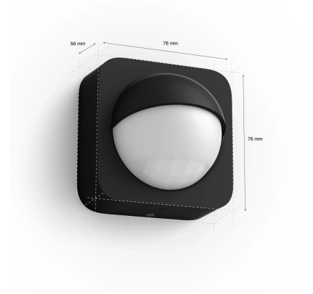 Czujnik Ruchu i Zmierzchu Zewnętrzny IP54 Czarny Zigbee Bluetooth Outdoor Sensor Philips HUE