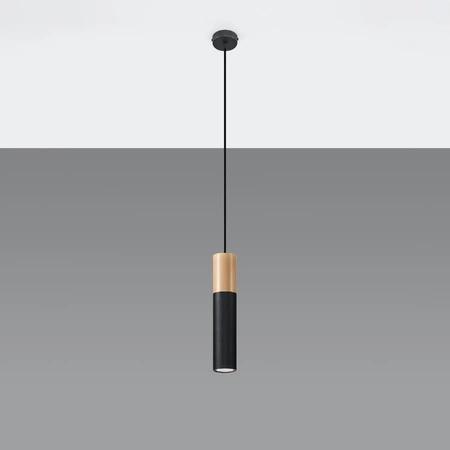 Lampa Sufitowa Wisząca Zwis GU10 Tubularna Brązowa Czarna Nowoczesna Pablo Sollux