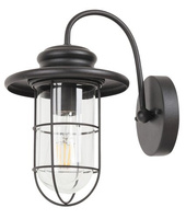Lampa Ogrodowa LED Kinkiet Elewacyjny PAVIA E27 IP44 Latarnia do Dołu Czarna RABALUX