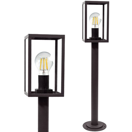 Lampa Ogrodowa Stojąca Malmo 68cm Słupek do LED E27 Grafit - GOLDLUX (Polux)