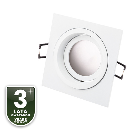 Oprawa HALOGENOWA Podtynkowa Ruchoma GU10 MR16 Kwadrat Biała CASSIO LUMILED