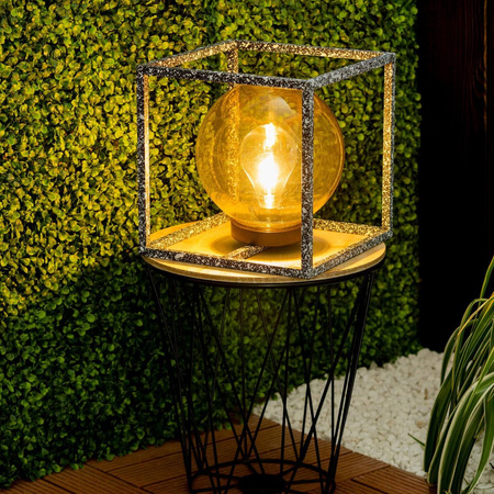 Lampa Solarna LED Ogrodowa Stojąca Latarenka IP44 23cm Czujnik Zmierzchu