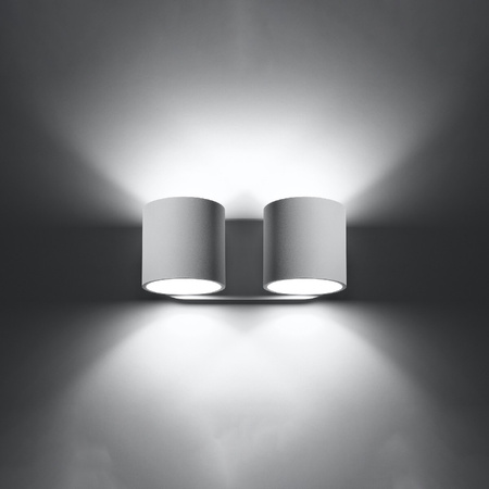 Lampa Ścienna Kinkiet 2x G9 Cylindryczna Biała Nowoczesna Orbis Sollux