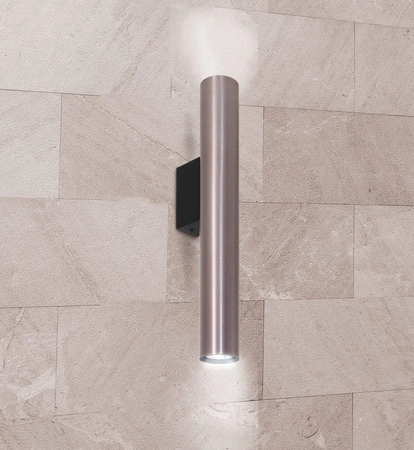 Kinkiet Ścienny Lampa Oprawa Natynkowa 2x GU10 Szary LUNGOMARE Sanico Goldlux