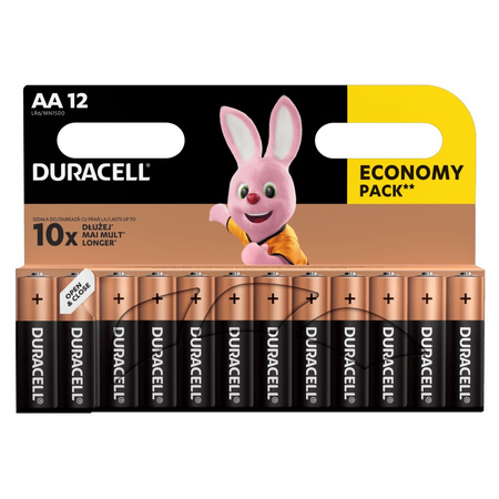 Baterie Alkaliczne Duracell Basic AA LR6 Blister 12szt