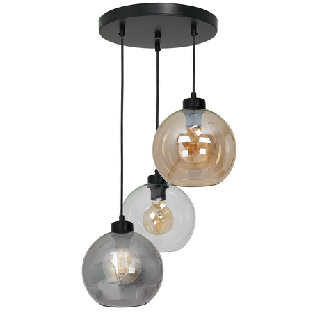 Lampa wisząca SOFIA MIX 3xE27 MLP6585 Wielobarwny Klosz Kula Milagro Metal + Szkło