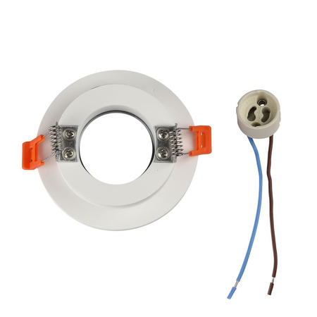 Oprawa Sufitowa Podtynkowa Oczko GU10 Okrągła Biała/Różowe złoto Gips VT-862 V-TAC - 5 Lat Gwarancji