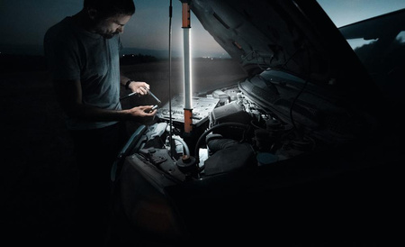 Lampa Warsztatowa Akumulatorowa Przenośna Naświetlacz LED 10W 1250lm 4000K 5V Reflektor Halogen Tuba WORKLIGHT LEDVANCE